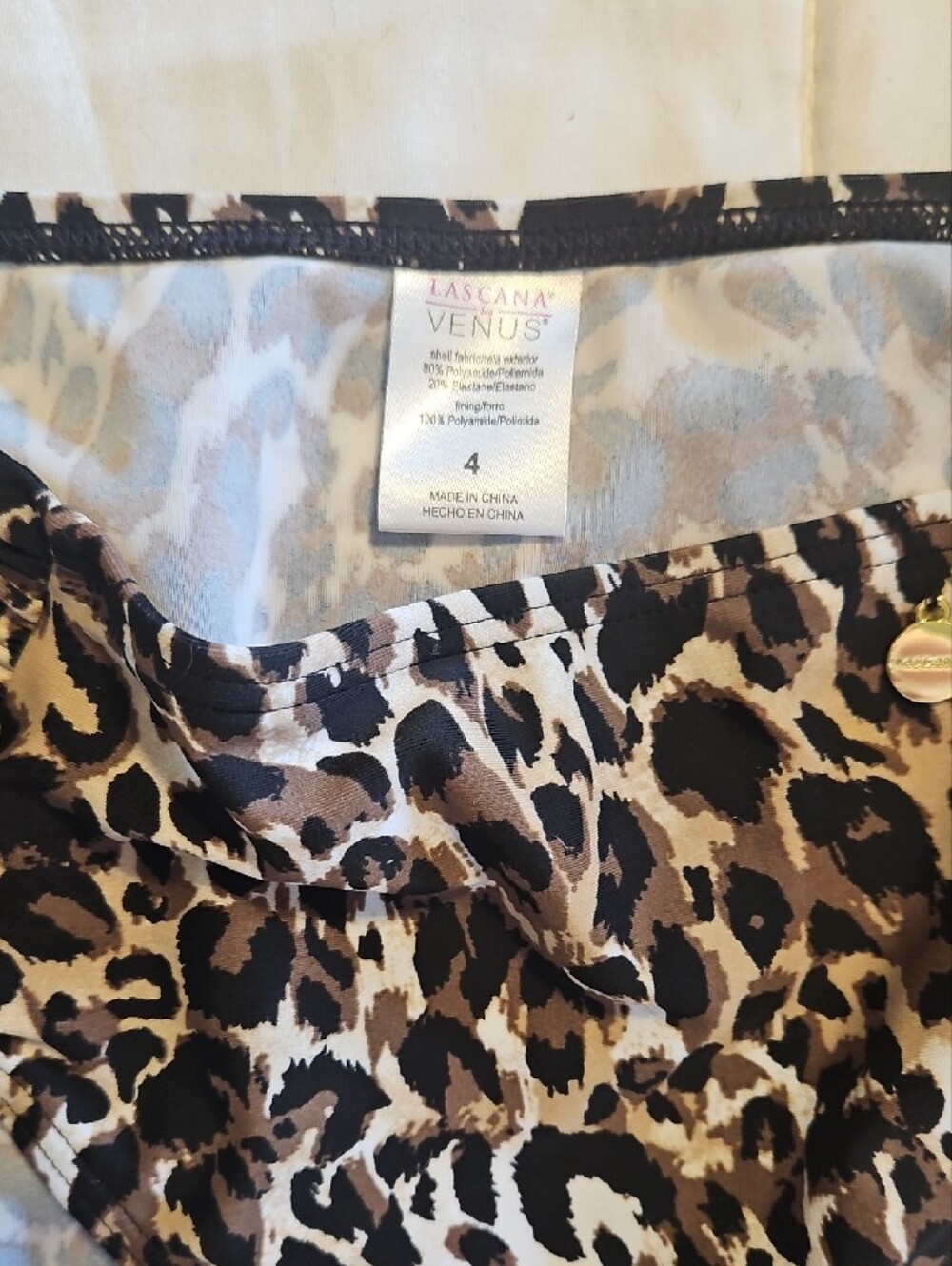 Leopard Print Women’s Bikini Set - Brown & Black - Picture 5 of 6